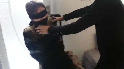 蒙眼捆绑调教，敏感少妇高潮迭起呻吟不止