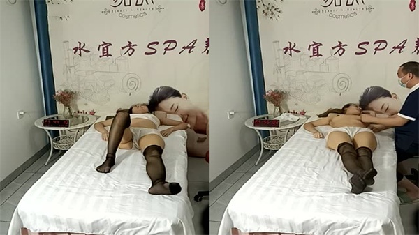 黑丝诱惑!苗条贫乳少妇SPA体验,遭色狼技师强行侵犯