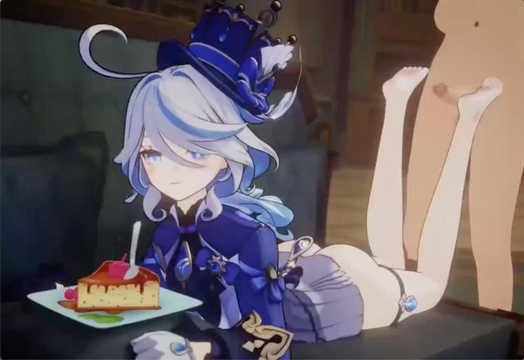 【3D极致诱惑】原神芙宁娜魅惑美足交 丝袜缠绕榨精天国!