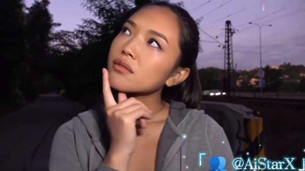 AI换脸·舒淇路边搭讪金钱诱惑,当街脱裤狂操打炮不停!