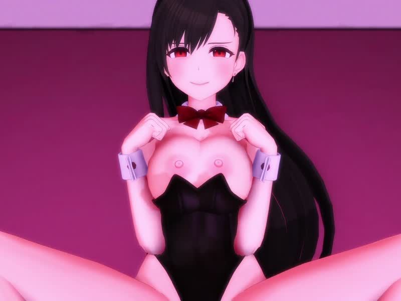 Kenji与兔女郎蒂法酱激情热舞，扭腰摆臀撩人湿身诱惑